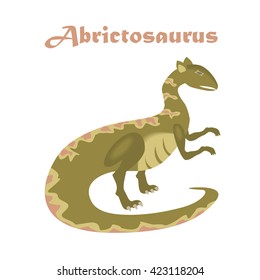 Jurassic reptile. Dinosaur vector illustration in modern flat disign. Abrictosaurus Isolated on white background. eps10