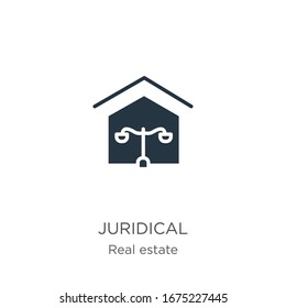 Juridical icon vector. Trendy flat juridical icon from real estate collection isolated on white background. Vector illustration can be used for web and mobile graphic design, logo, eps10
