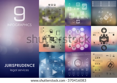 jurisprudence infographic with unfocused background