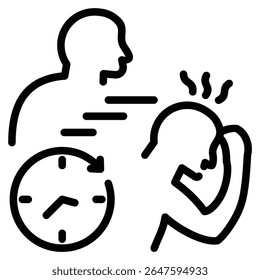 Ilustración vectorial de línea de icono de enfermedad jurística