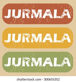 Jurmala on colored background