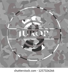 Juror on grey camo pattern
