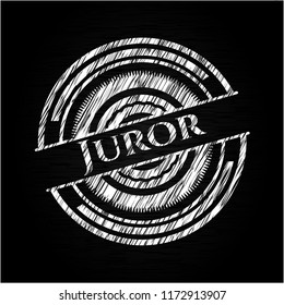 Juror written with chalkboard texture