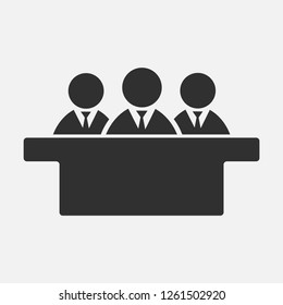 Jurors icon isolated on white background. Vector illustration. Eps 10.