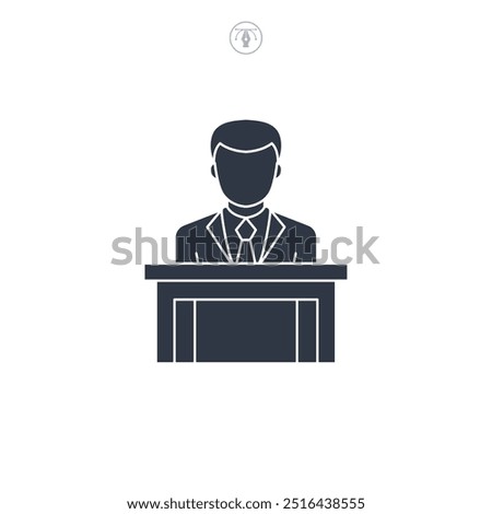 Jury Box icon symbol vector illustration isolated on white background