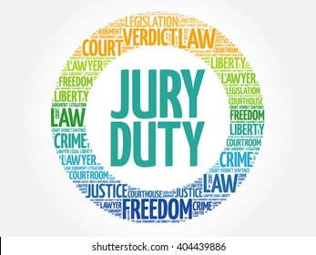 Jury Duty Word Cloud Concept