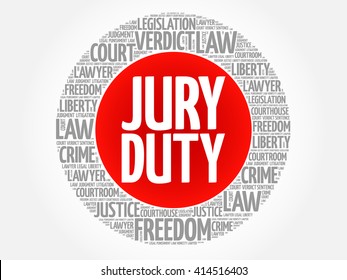 Jury Duty Word Cloud Concept