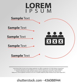 jury icon. jury infographics template