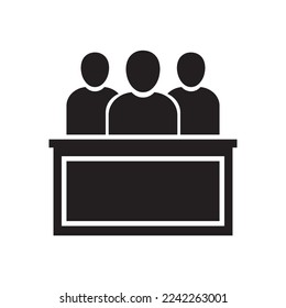 Jury icon isolated on white background. Vector illustration.