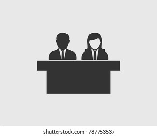 Jury Icon on gray Background