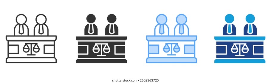 Jury Icon Set Multiple Style Collection