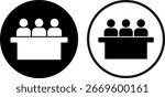 Jury icon set in two styles . Jury group committee icon . Vector illustration