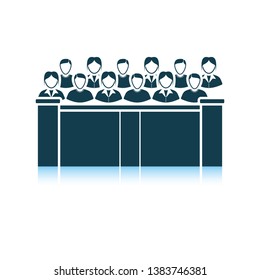 Jury icon. Shadow reflection design. Vector illustration.
