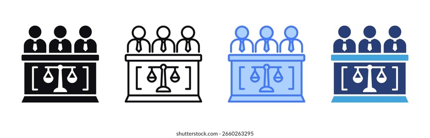 Jury icon sheet multiple style collection