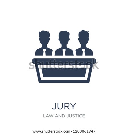 Jury icon. Trendy flat vector Jury icon on white background from law and justice collection, vector illustration can be use for web and mobile, eps10