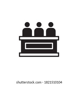 jury icon vector glyph style design. isolated on white background