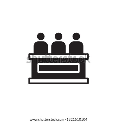 jury icon vector glyph style design. isolated on white background