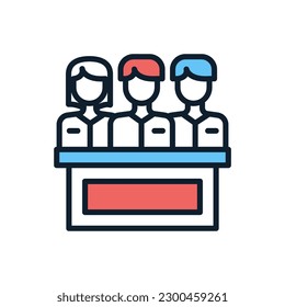 Jury icon in vector. Illustration