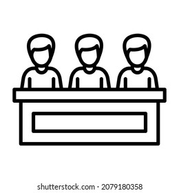 Jury icon vector image. Can also be used for web apps, mobile apps and print media.