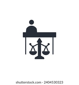 jury icon. vector.Editable stroke.linear style sign for use web design,logo.Symbol illustration.