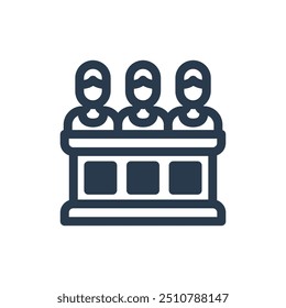 Icono de Vector del Jurado de Derecho
