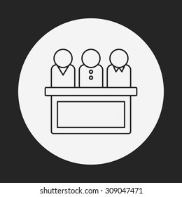 Jury line icon