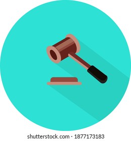 Jury Mallet, Illustration, Vector On White Background