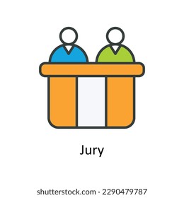 Jury Vector  Fill outline Icons. Simple stock illustration stock