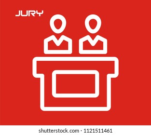 JURY VECTOR ICON 