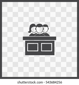 Jury vector icon. Isolated illustration. Business picture.