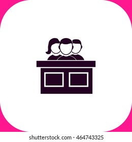 Jury vector icon on white background.