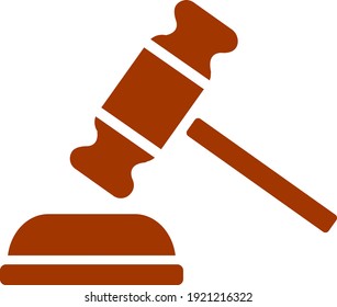 Martillo Jurys, ilustración, vector sobre fondo blanco.