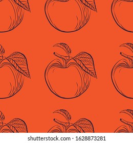 just apples on a bright background pattern