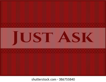 Just Ask card with nice design