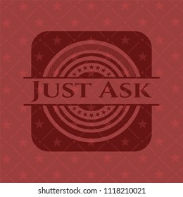 Just Ask red emblem