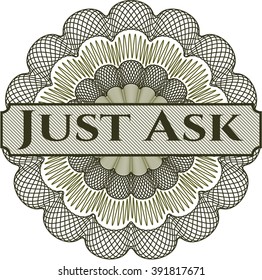 Sólo pregunta rosette (empleo de estilo de dinero)