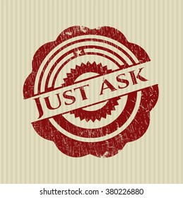 Just Ask with rubber seal texture