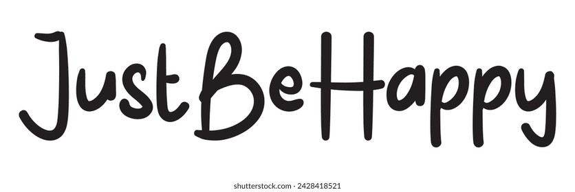 just be happy text on white background.