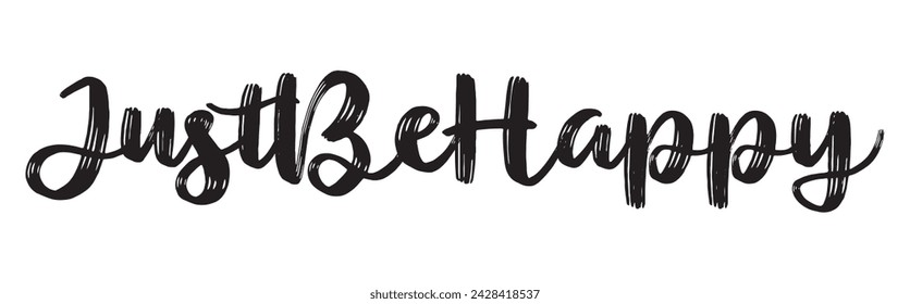 just be happy text on white background.