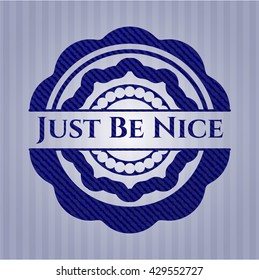 Solo sé un emblema de Niza con textura de denim