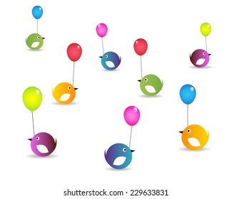 Just the birds and balloons