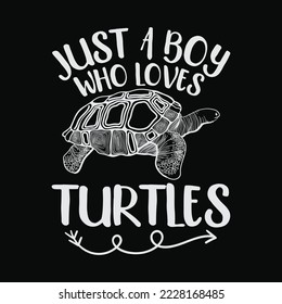 Just A Boy Who Loves Sea Turtles Ocean Animal