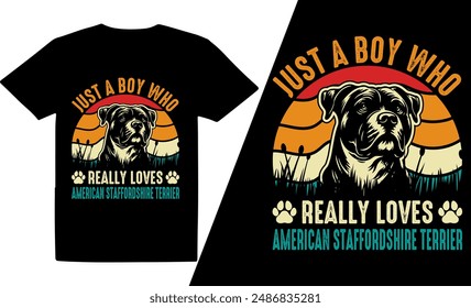 Just A Boy Who Really Loves Dog  Breeds t shirt design