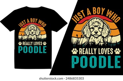 Just A Boy Who Really Loves Dog  Breeds t shirt design