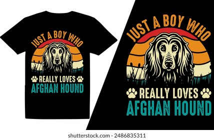 Just A Boy Who Really Loves Dog  Breeds t shirt design