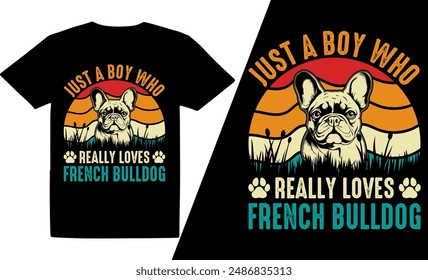 Just A Boy Who Really Loves Dog  Breeds t shirt design