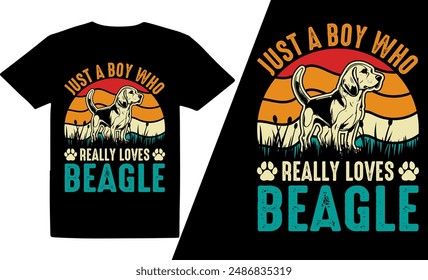 Just A Boy Who Really Loves Dog  Breeds t shirt design