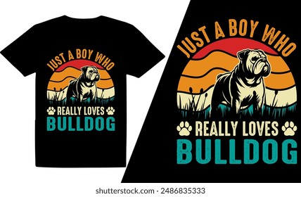 Just A Boy Who Really Loves Dog  Breeds t shirt design