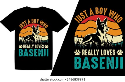 Just A Boy Who Really Loves Dog  Breeds t shirt design