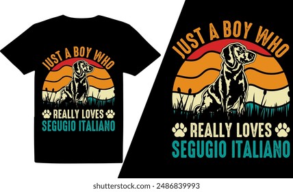 Just A Boy Who Really Loves Dog  Breeds t shirt design